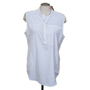 Royal Robbins Womens L Expedition Pro Tunic White Sleeveless Light Breathable